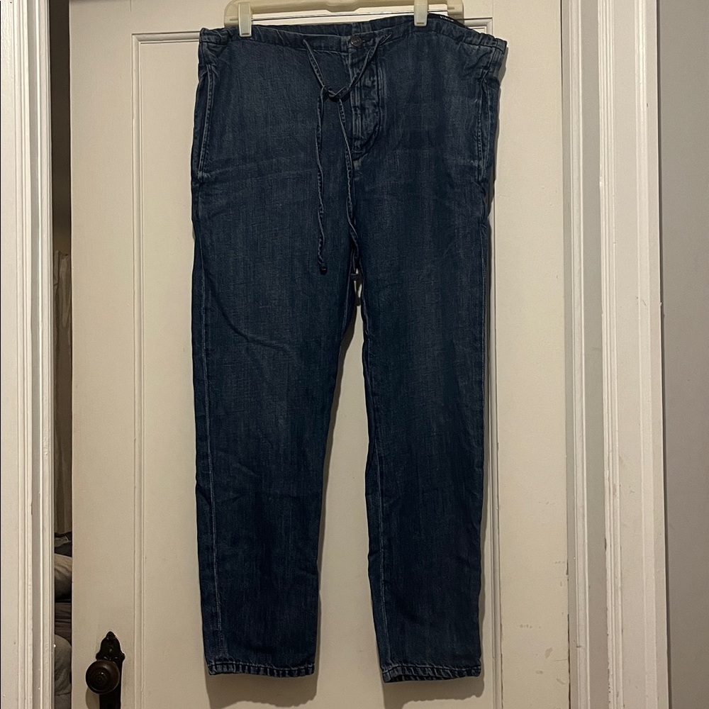 Vince Blue Tie Waist Jeans